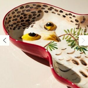 Anthropologie  Nathalie Lete Snowy  Owl Platter in Box